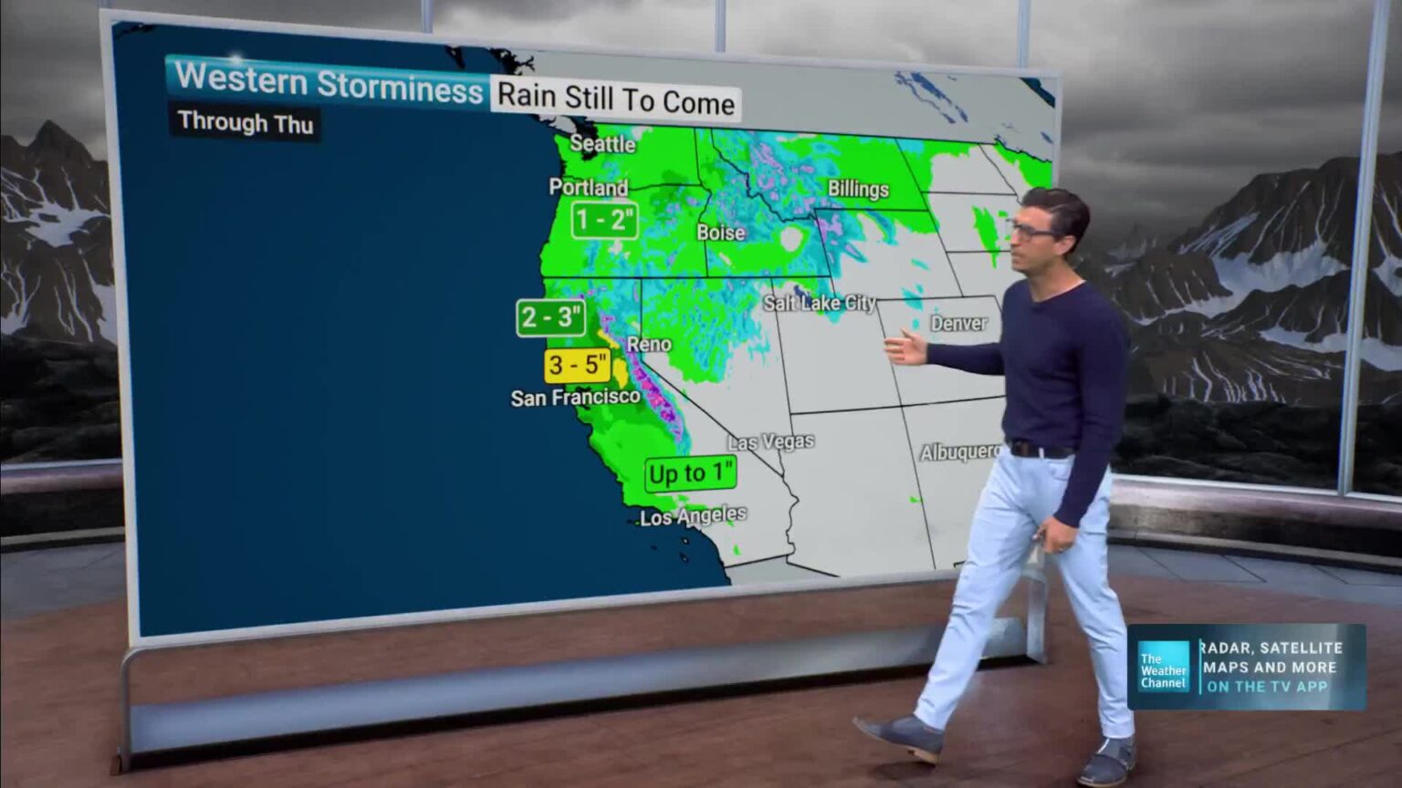 Se espera más lluvia y nieve en el oeste.