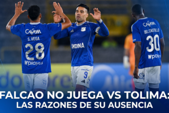 Falcao: Ausente en Millonarios vs. Tolima