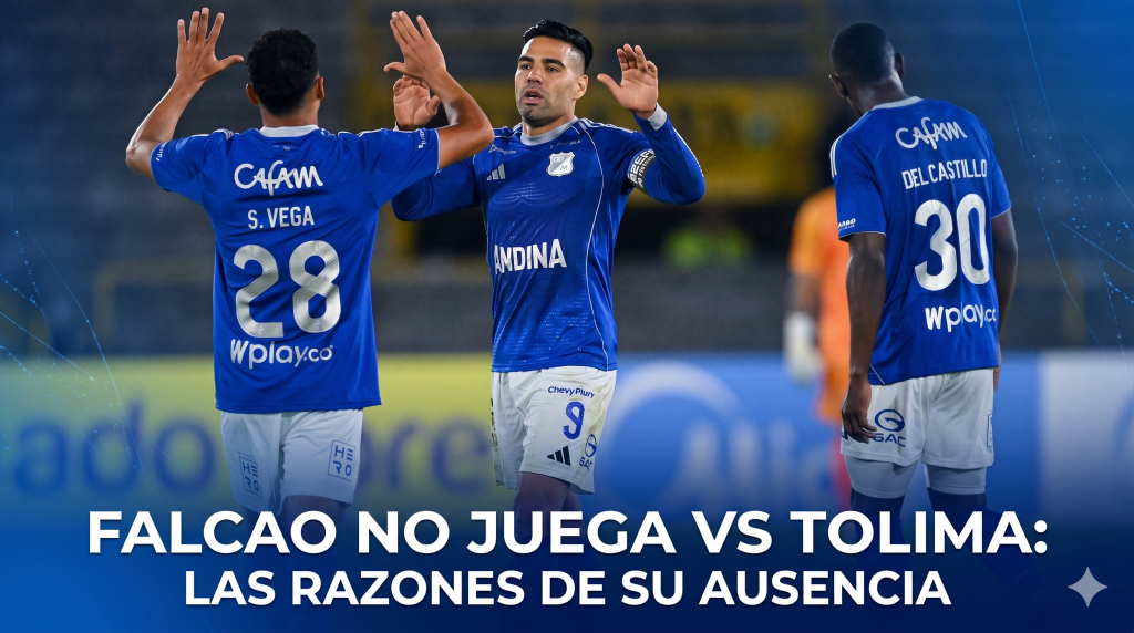 Falcao: Ausente en Millonarios vs. Tolima