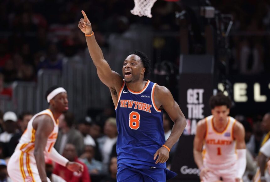 OG Anunoby, mano firme de Knicks, caos en Hawks