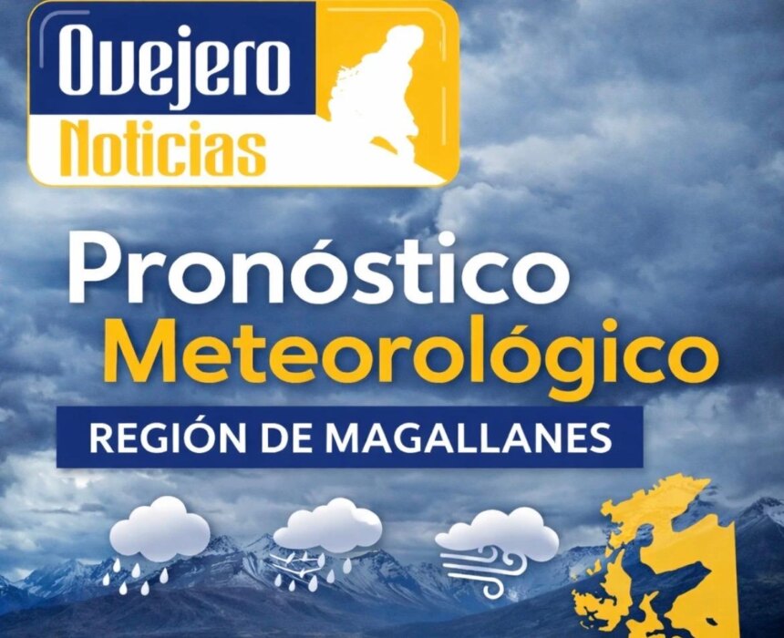Lunes 27: chubascos y viento 70kmh Magallanes