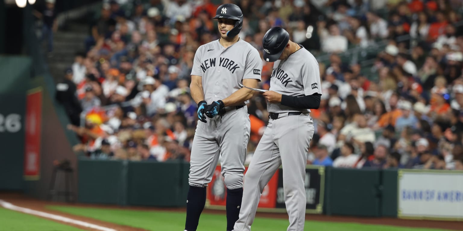 Stanton sale del juego Astros