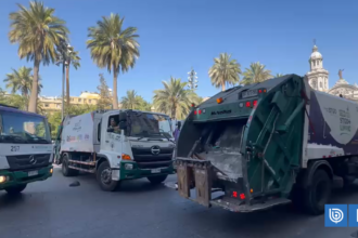 Manifestación recolectores Santiago