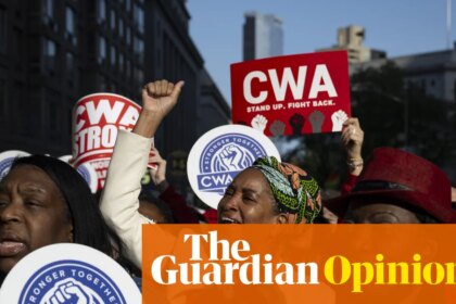 Americanos en marcha día del trabajador