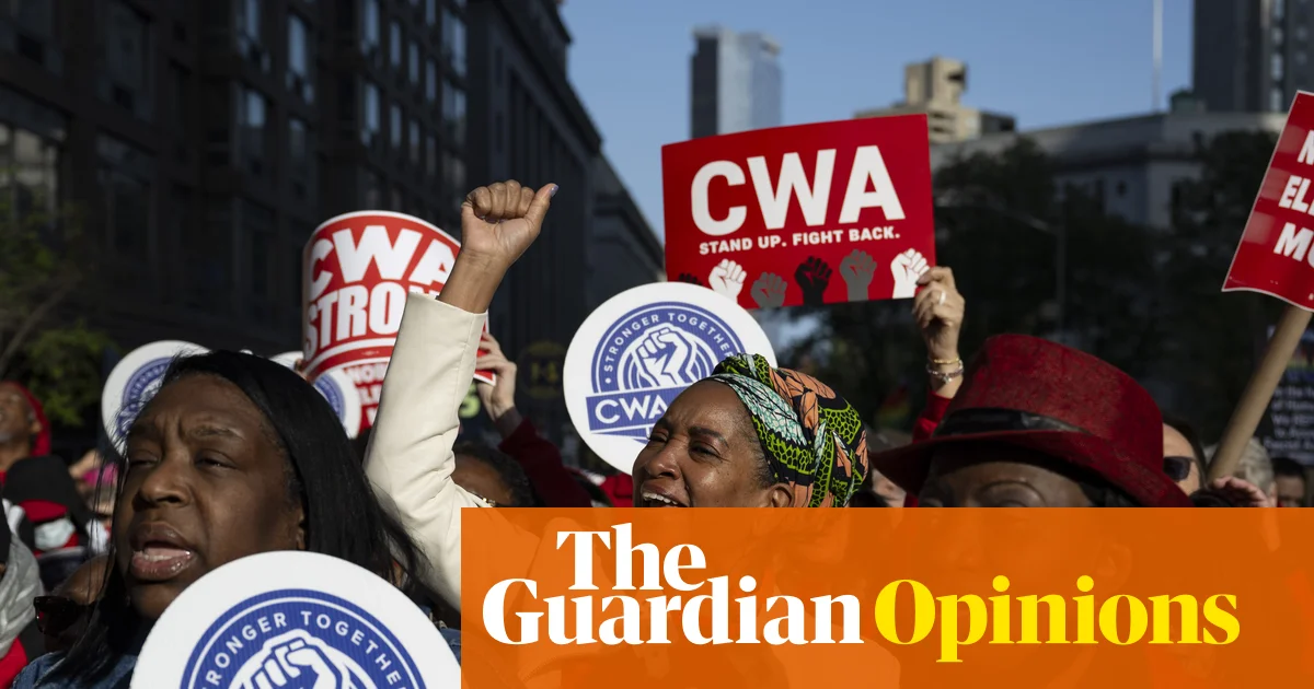 Americanos en marcha día del trabajador
