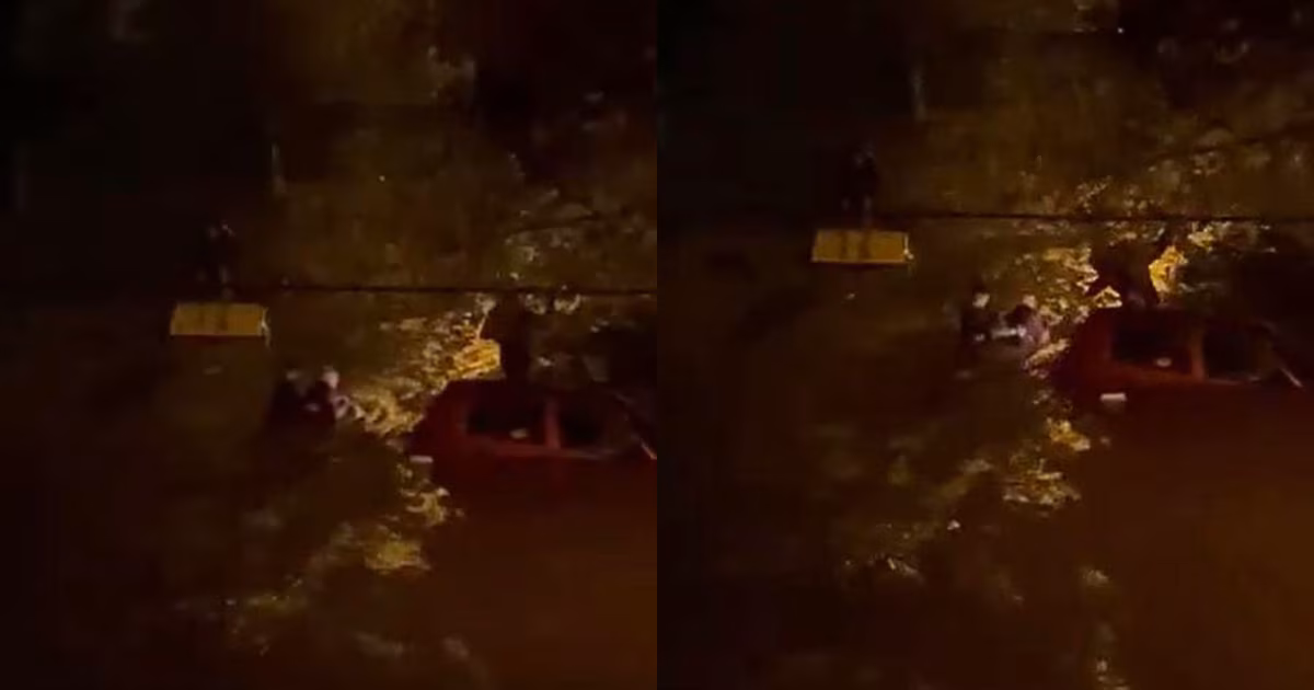 Rescate dramático taxista inundado Mar del Plata