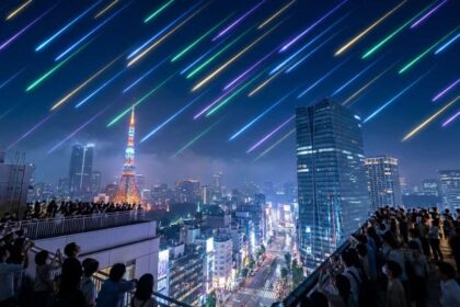 Crear lluvia de meteoros artificial de Japón