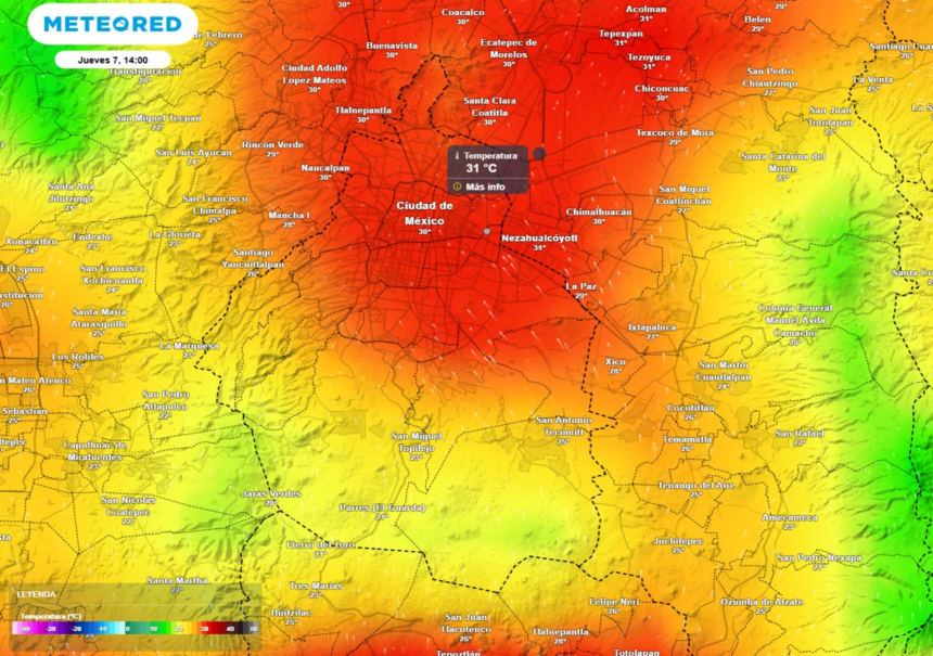 Tormentas tras calor de 32°C en CDMX hoy