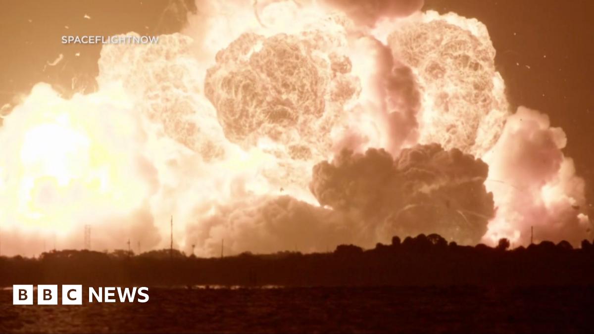 Explosión cohete Blue Origin llamas Florida