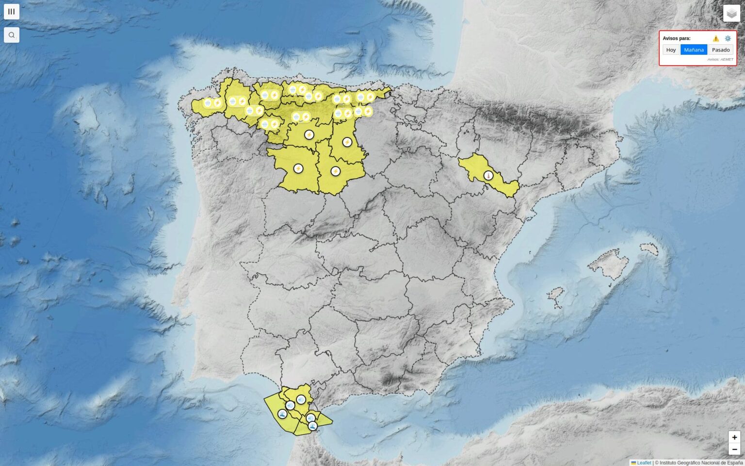 España: fin de semana con avisos climáticos