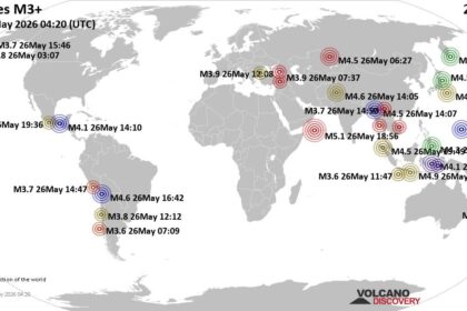 Terremotos globales 26 mayo 2026