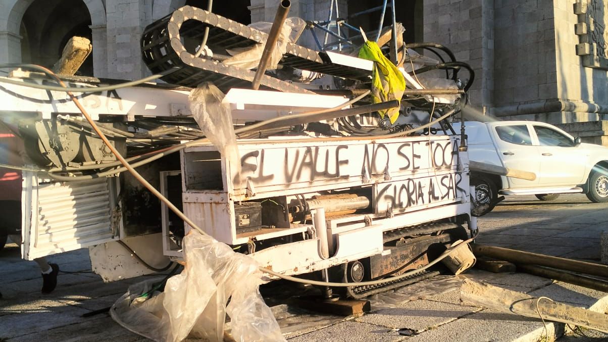 Vandalismo en obras del Valle de Cuelgamuros