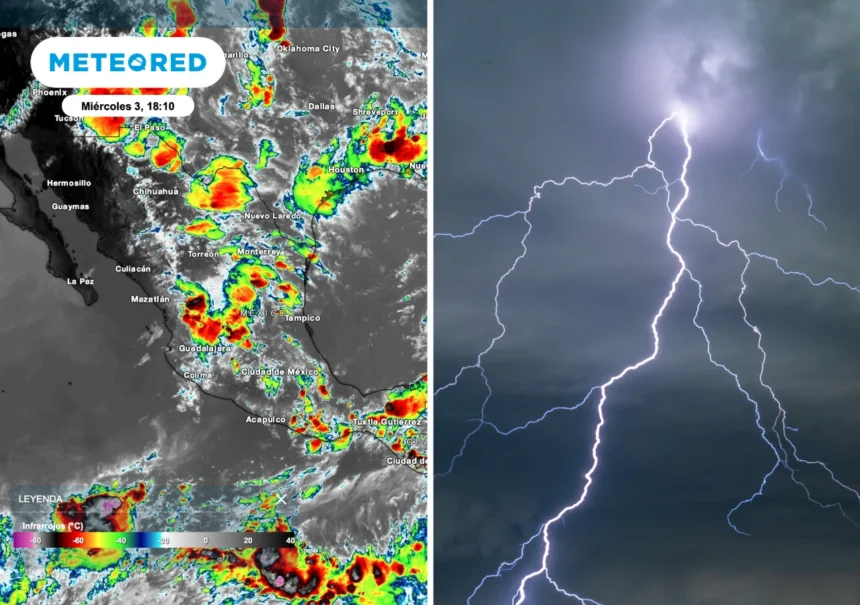 Jueves: Lluvias y tormentas en 8 estados de México