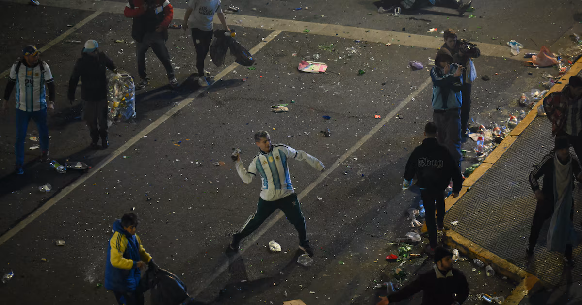 Incidentes en el Obelisco tras la derrota: 15 detenidos