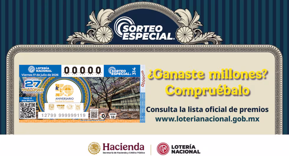 Numeros ganadores del Sorteo Especial de Lotería Nacional 17 julio