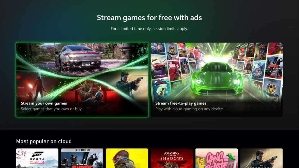 Pruebas iniciales de streaming de juegos con anuncios