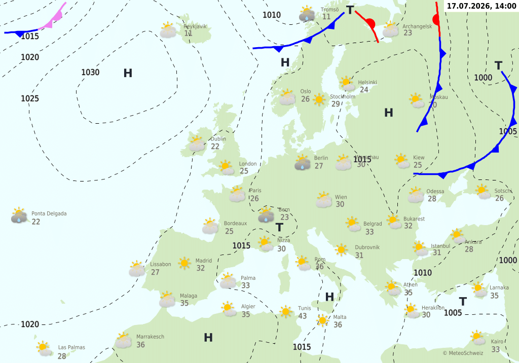 El tiempo este viernes 17 de julio: tormentas y sol disperso