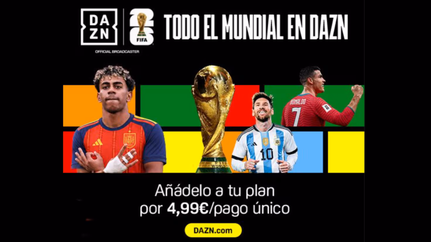 Disfruta el resto del Mundial en DAZN por menos de 5 euros