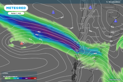Precipitaciones por cinco días en Chile centro sur la próxima semana