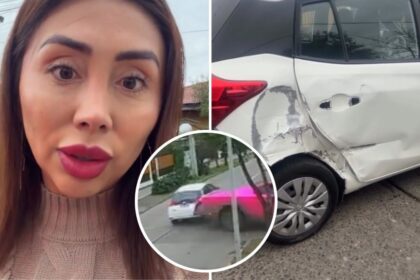 Naya Facil choco a su vecino y mostro el registro del accidente