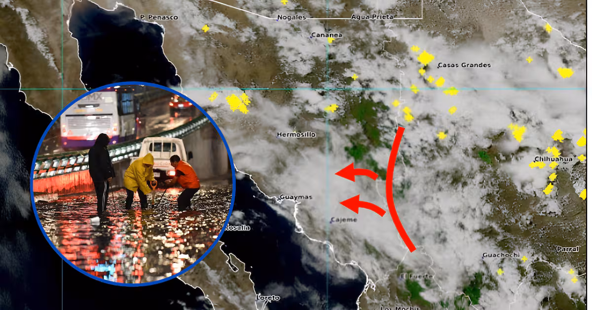 Preven lluvias intensas y crecidas de arroyos en Sonora este martes