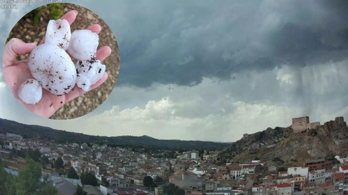 Granizo en el interior de Valencia