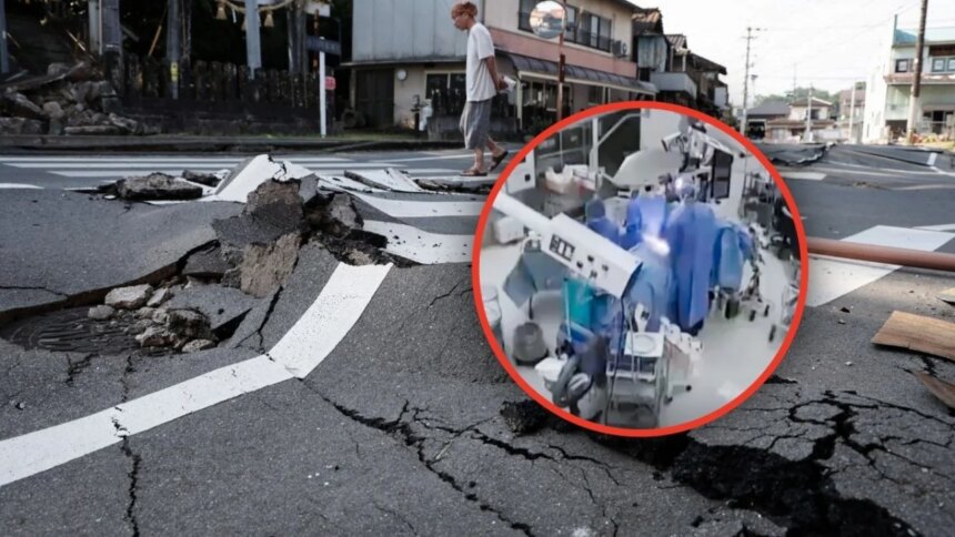 Cirugía de emergencia durante sismo en Japón: imágenes.
