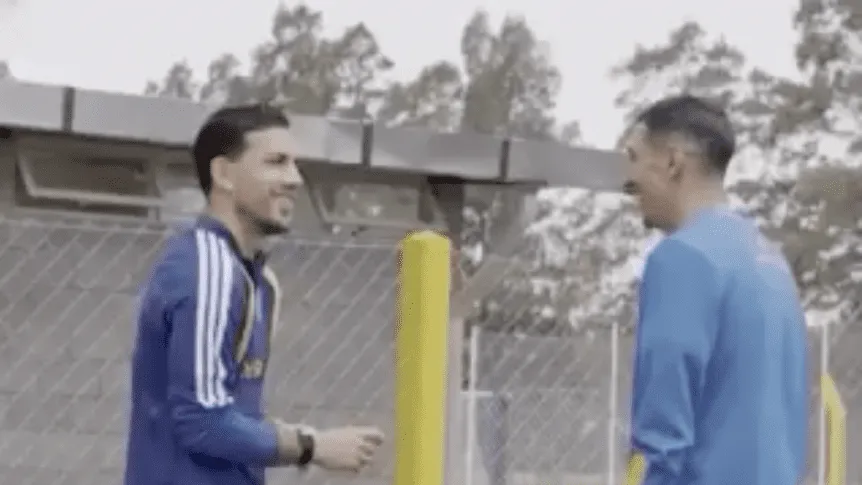 Rosario impactada: Paredes y Di María juntos