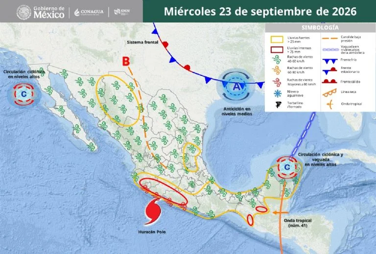 Lluvias intensas: Alerta en 12 estados por huracán Polo