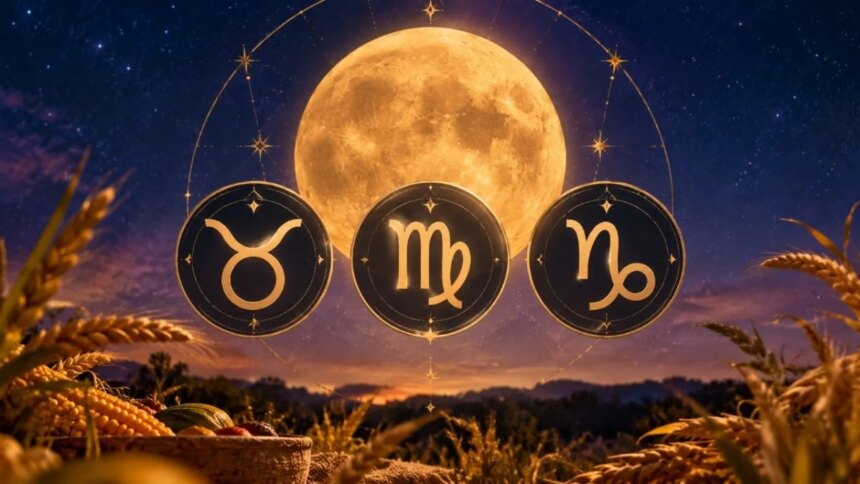 Signos afortunados en Luna de Cosecha.