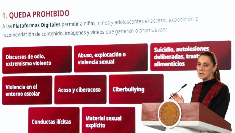 Sheinbaum: Plataformas digitales, cumplen o multas.